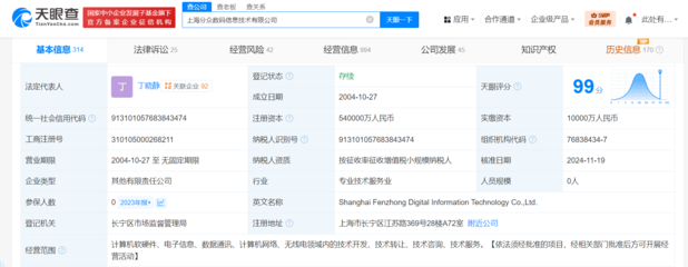 分眾數(shù)碼信息技術(shù)公司增資至54億，深化網(wǎng)絡(luò)技術(shù)轉(zhuǎn)讓業(yè)務(wù)布局